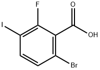 6-溴-2-氟-3-碘苯甲酸 结构式