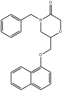 6-((Naphthalen-1-yloxy)methyl)-4-phenylmorpholin-3-one 结构式