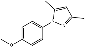 1-(4-甲氧基苯基)-3,5-二甲基-1H-吡唑 结构式