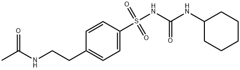 N-(4-(N-(环己基氨基羰基)氨磺酰)苯乙基)醋胺石 结构式