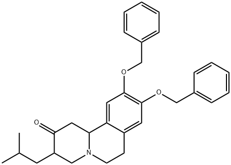 9,10-二苄氧基-3-异丁基-3,4,6,7-四氢-1H-吡啶[2,1-A]异喹啉-2(11BH)-酮 结构式
