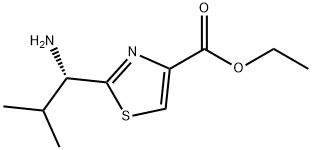 (S)-ethyl 2-(1-amino-2-methylpropyl)thiazole-4-carboxylate 结构式