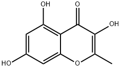 3,5,7-trihydroxy-2-methyl-4H-chromen-4-one 结构式