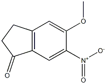 5-甲氧基-6-硝基-2,3-二氢-1H-茚-1-酮 结构式
