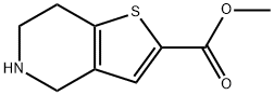 4,5,6,7-四氢噻吩并[3,2-C]吡啶-2-羧酸甲酯 结构式