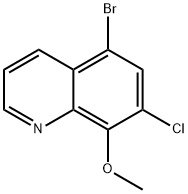 5-Bromo-7-chloro-8-methoxy-quinoline 结构式
