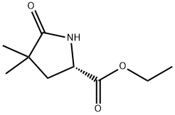 (S)-ethyl 4,4-dimethyl-5-oxopyrrolidine-2-carboxylate 结构式