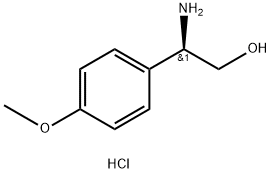 (R)-2-氨基-2-(4-甲氧基苯基)乙醇盐酸盐 结构式