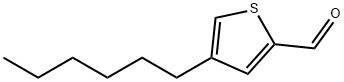 4-己基噻吩-2-甲醛 结构式