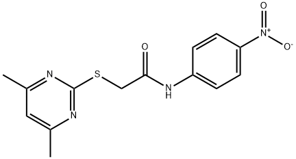 2-[(4,6-dimethylpyrimidin-2-yl)sulfanyl]-N-(4-nitrophenyl)acetamide 结构式