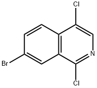 7-溴-1,4-二氯异喹啉 结构式