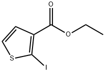 2-碘噻吩-3-羧酸乙酯 结构式