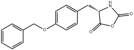 (S)-4-[4-(苄氧基)苄基]噁唑烷-2,5-二酮 结构式