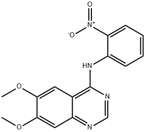 6,7-二甲氧基-N-(2-硝基苯基)喹唑啉-4-胺 结构式