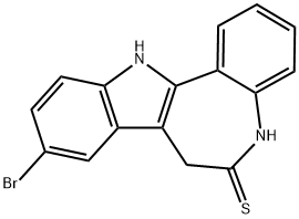 9-bromo-7,12-dihydrobenzo[2,3]azepino[4,5-b]indole-6(5H)-thione 结构式