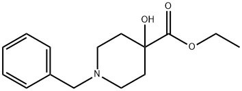 1-苄基-4-羟基哌啶-4-甲酸乙酯 结构式