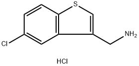 1-(5-氯-1-苯并噻吩-3-基)甲胺胺盐酸盐 结构式