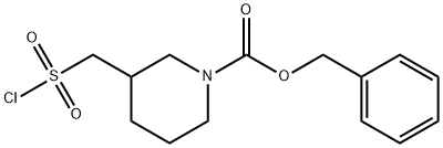 3-[(氯磺酰基)甲基]哌啶-1-羧酸苄酯 结构式