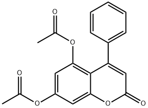 2-oxo-4-phenyl-2H-chromene-5,7-diyl diacetate 结构式