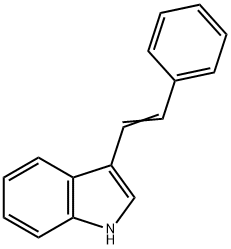 3-(2-phenylethenyl)-1H-indole 结构式