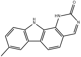 2H-嘧啶并[4,5-A]咔唑-2-酮,1,11-二氢-8-甲基- 结构式