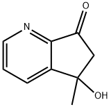 5-Hydroxy-5-methyl-5,6-dihydro-7H-cyclopenta[b]pyridin-7-one 结构式