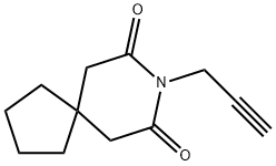 8-(PROP-2-YNYL)-8-AZASPIRO[4.5]DECANE-7,9-DIONE 结构式