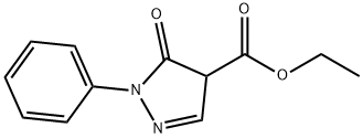 5-Oxo-1-phenyl-4,5-dihydro-1H-pyrazole-4-carboxylic acid ethyl ester 结构式