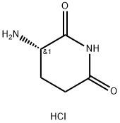 (S)-3-氨基哌啶-2,6-二酮盐酸盐 结构式