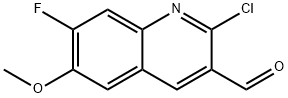2-CHLORO-7-FLUORO-6-METHOXYQUINOLINE-3-CARBALDEHYDE 结构式
