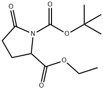 5-氧代吡咯烷-1,2-二羧酸-(2S)-1-叔丁基-2-乙酯 结构式