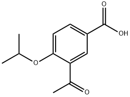 3-乙酰基-4-异丙氧基苯甲酸 结构式