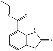 吲哚酮-7-羧酸乙酯 结构式