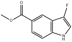 Methyl 3-fluoro-1H-indole-5-carboxylate 结构式