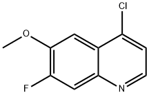 4-氯-7-氟-6-甲氧基喹啉 结构式