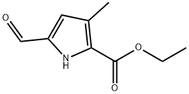 5-甲酰基-3-甲基-1H-吡咯-2-羧酸乙酯 结构式