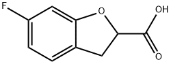 6-Fluoro-2,3-dihydrobenzofuran-2-carboxylic acid 结构式