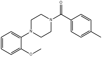 1-(2-methoxyphenyl)-4-(4-methylbenzoyl)piperazine 结构式