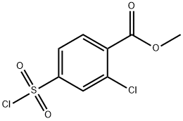 2-氯-4-(氯磺酰基)苯甲酸甲酯 结构式