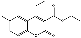 4-乙基-6-甲基-2-氧代-2H-色烯-3-羧酸乙酯 结构式