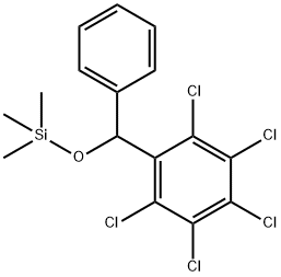 ((PENTACHLOROPHENYL)PHENYLMETHOXY)TRIMETHYLSILANE 结构式