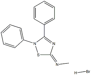 2,3-Diphenyl-5-N-methylimino-2H-[1,2,4]thiadiazole Hydrobromide 结构式