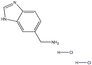 1H-苯并咪唑-5-甲胺 二盐酸盐 结构式