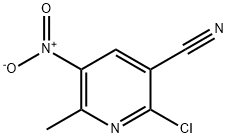 2-chloro-3-cyano-6-methyl-5-nitropyridine 结构式