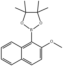2-甲氧基-1-萘硼酸频呢醇酯 结构式