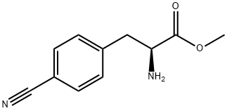 (S)-2-氨基-3-(4-氰基苯基)丙酸甲酯 结构式