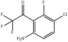 1-(6-Amino-3-chloro-2-fluorophenyl)-2,2,2-trifluoroethanone 结构式