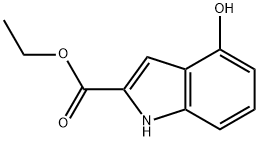 4-羟基吲哚-2-羧酸乙酯 结构式