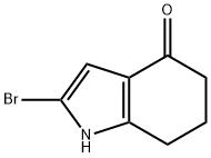 2-溴-6,7-二氢-1H-吲哚-4(5H)-酮 结构式