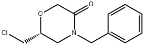 (R)-4-苄基-6-(氯甲基)吗啉-3-酮 结构式